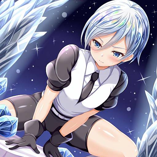 Illustration of Antarcticite, houseki no kuni in the style of Xenon (for achieve)