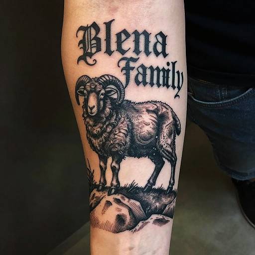 Defiant Black Sheep Tattoo Design
