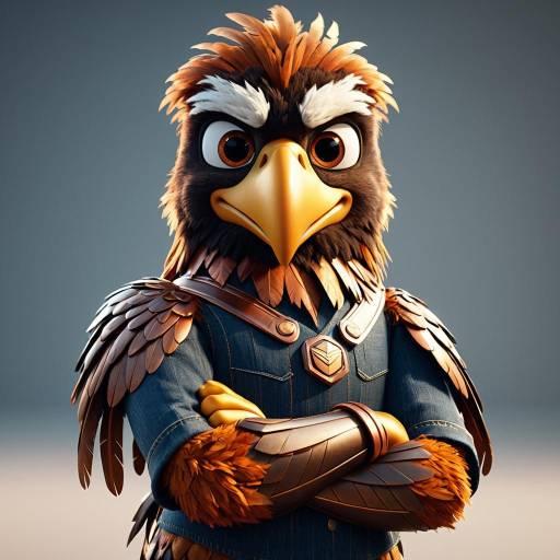 Confident Eagle Mascot Character