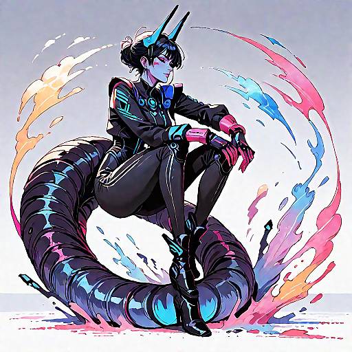 Full Body Anime Girl in Bodysuit