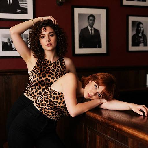 Casual Bar Scene with Stylish Women