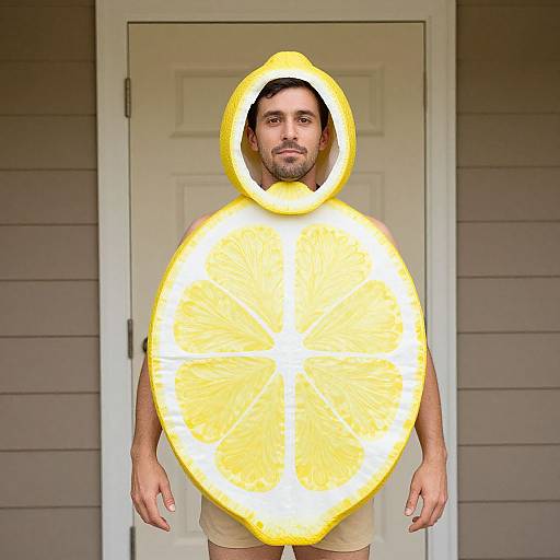 Man in Lemon Slice Costume