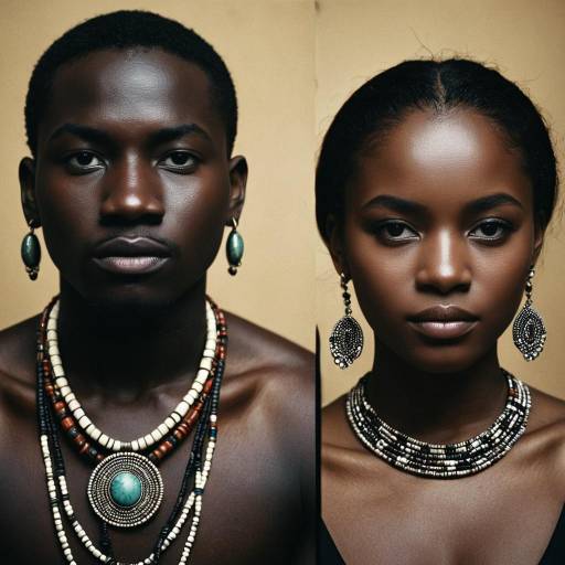 Portrait of African Native Style Duo