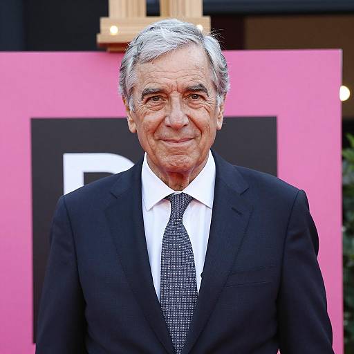 Older Man in Dark Suit at Event