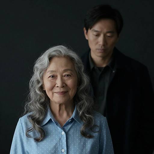 Elderly Woman and Mysterious Man Scene