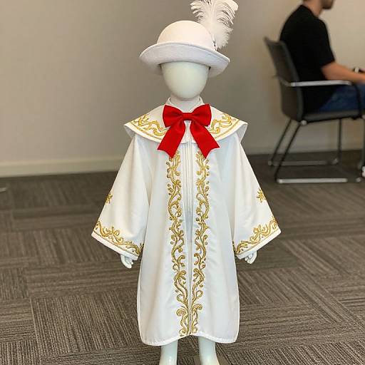 Mannequin in Embroidered Robe and Hat