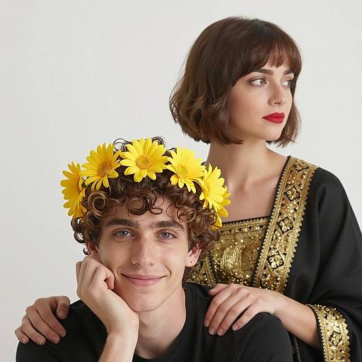 Charming Duo: Smiles and Elegance