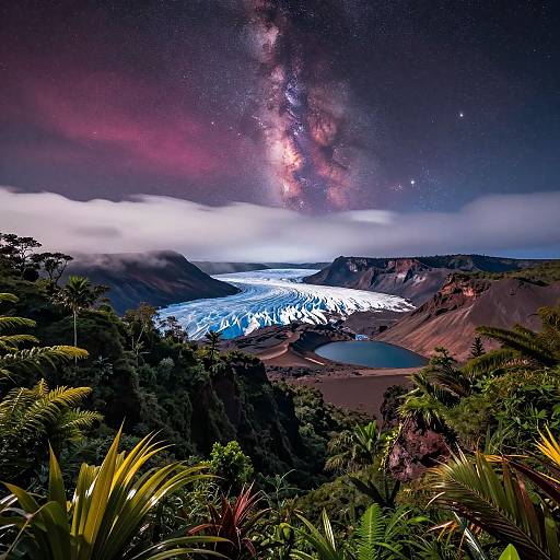 Mesmerizing Celestial Island Landscape