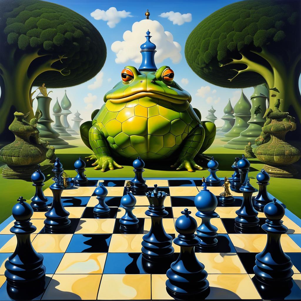 Surreal Toad Chess Masterpiece Art