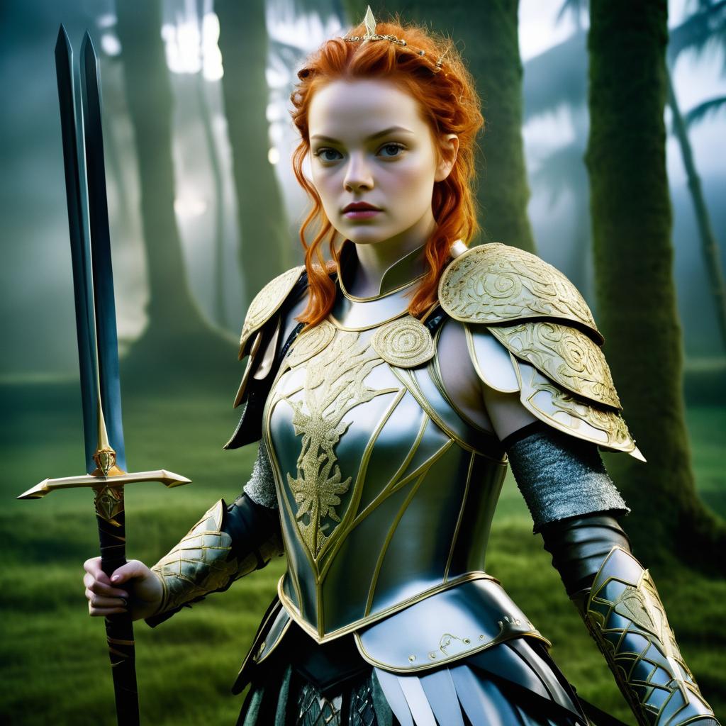 Emma Stone as a Warrior Princess Portrait