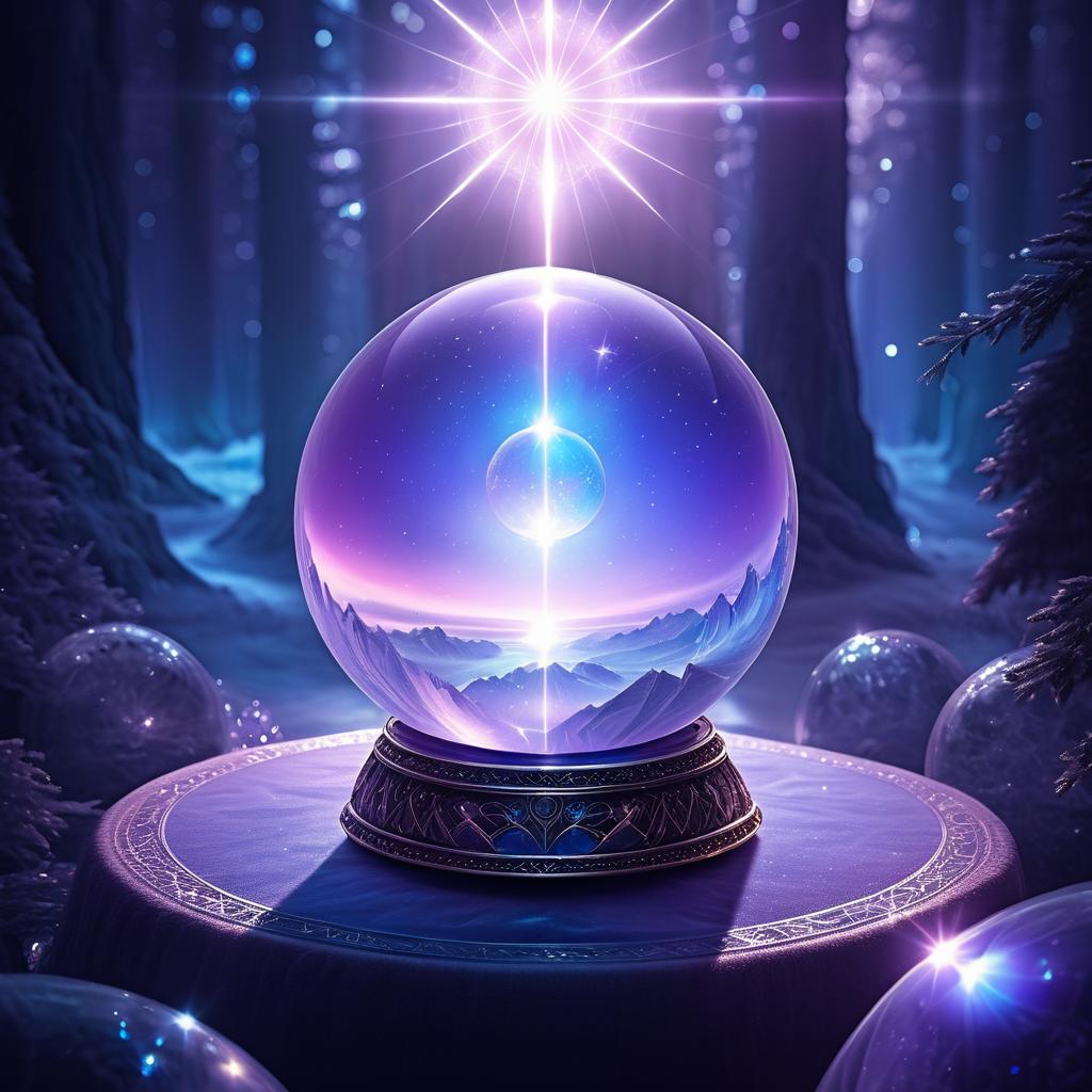 Mystical Crystal Orb with Glowing Light