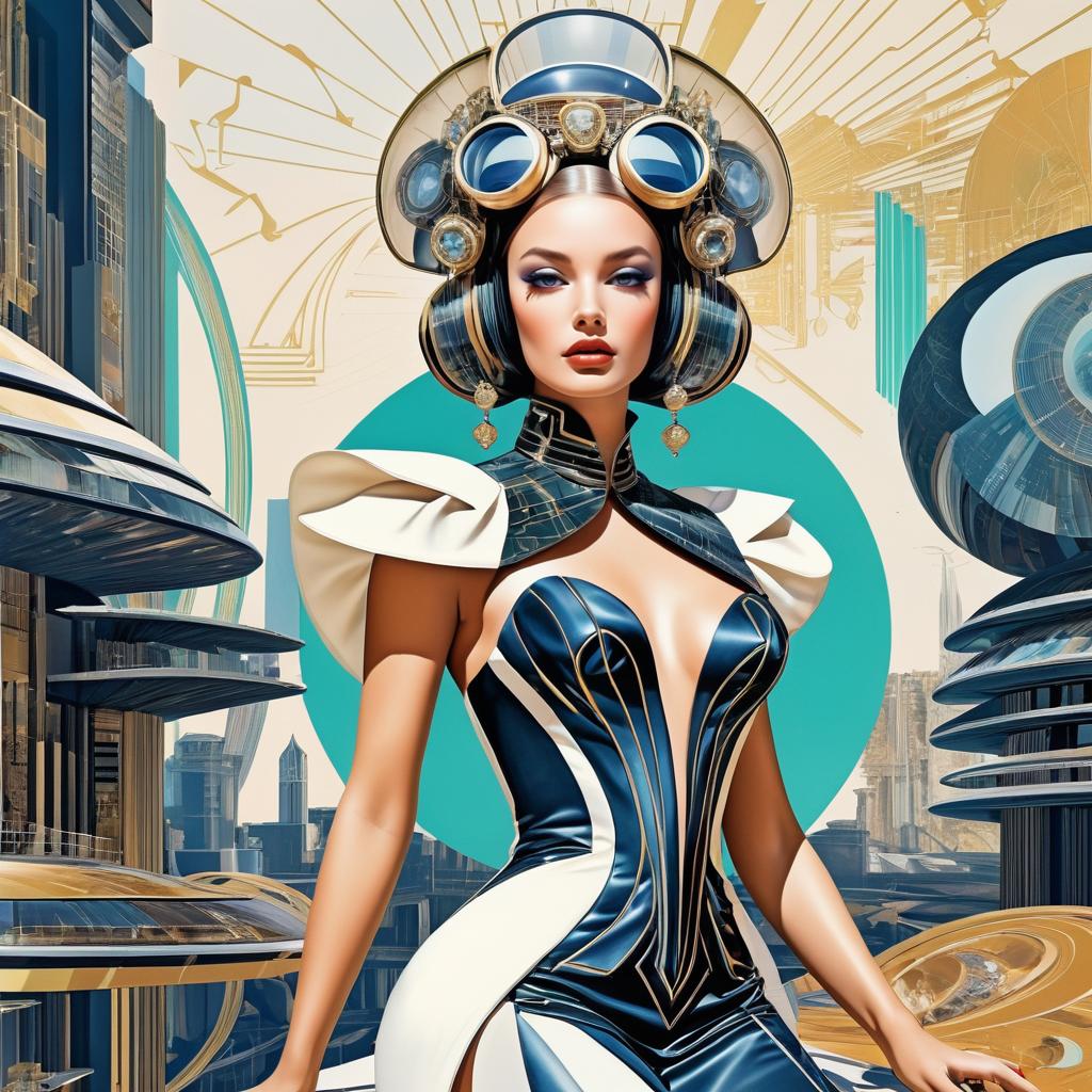 Futuristic Diva: Vintage Couture Meets Tech