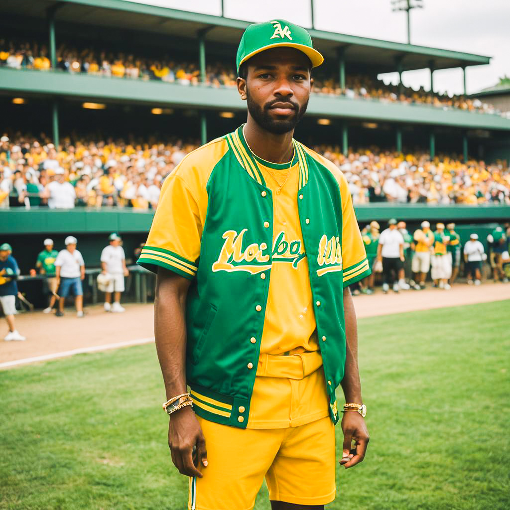 Vibrant Baseball Jersey Streetwear Outfit