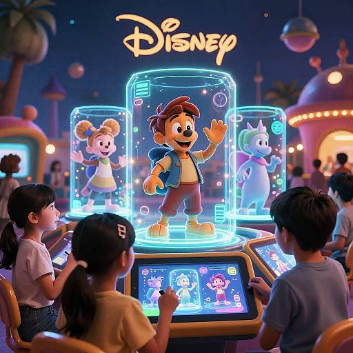 Children Crafting Disney AI Characters