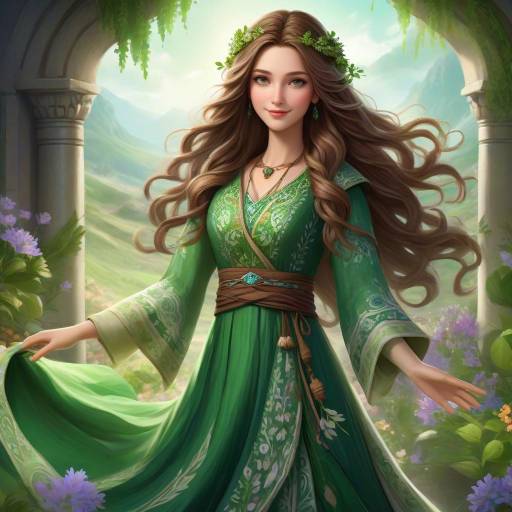 Clara the Herbal Healer in Flowing Dress