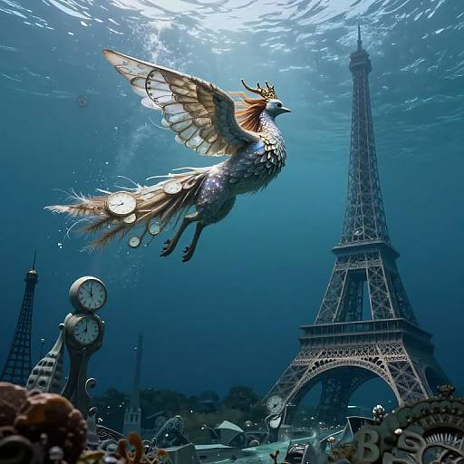 Surreal Flight of Regal Creature