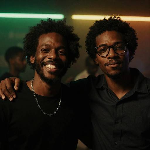 Joyful Bond Between Two Friends