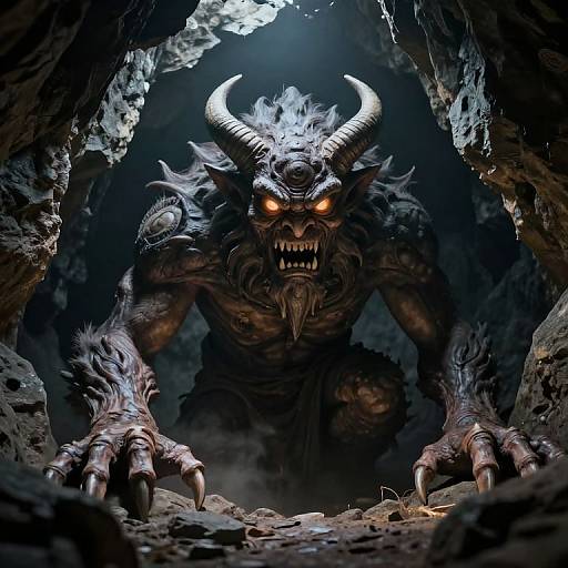 Fearsome Awgwa Creature Emerging