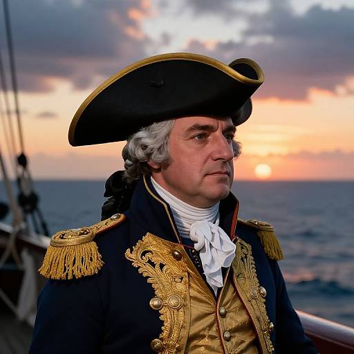18th-Century Naval Officer Hat Close-Up
