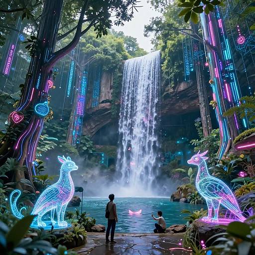 Surreal AI Nature Fusion Landscape