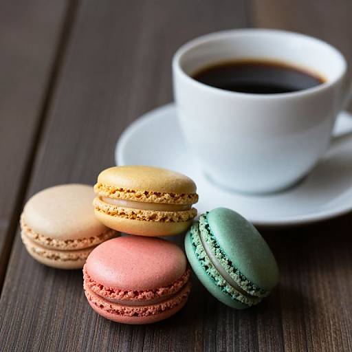 Delicious Macaroons with Coffee