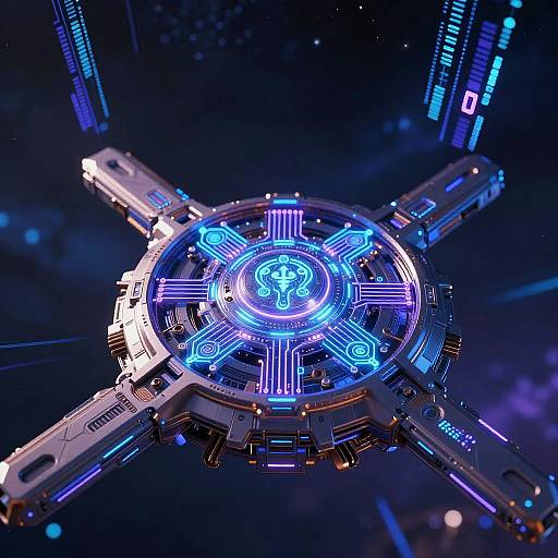 Futuristic Alien AI Spacecraft Core