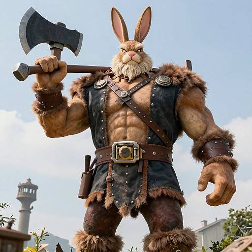 Barbarian Easter Bunny in DnD