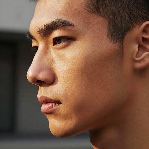 Photorealistic Male Model Side Profile
