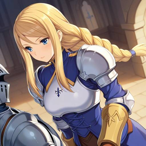 Illustration of Agrias oaks, final fantasy in the style of Icomochi