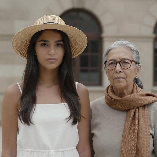 Charming Portrait of Two Women Outdoors