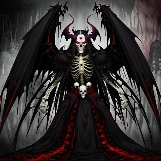 Illustration of Ainz ooal gown, overlord (maruyama) in the style of Gulp5959