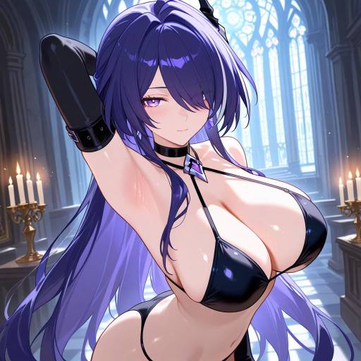 Seductive Cowgirl in Ancient Cathedral