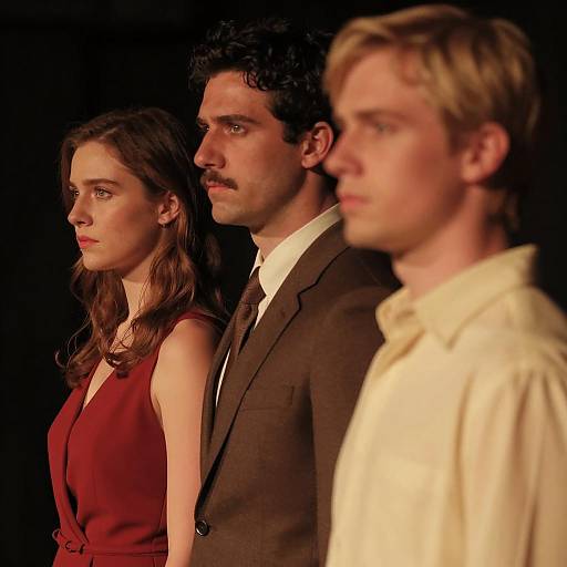 Dramatic Portrait of Trio in Profile