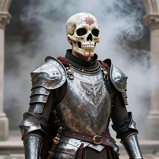 Hyperrealistic La Catrina Skeletal Bard Portrait