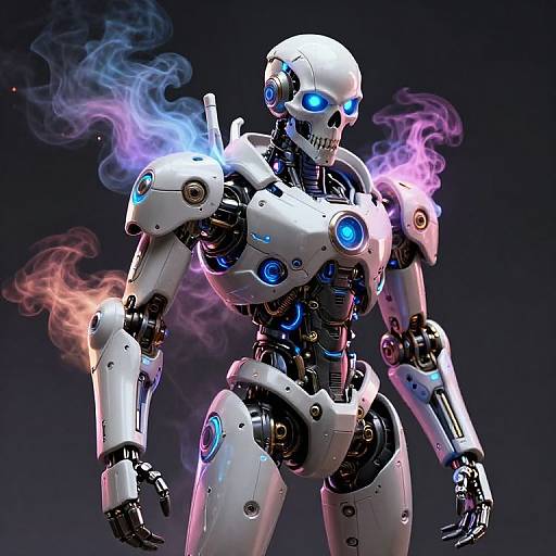 Cyberpunk Mechanical Skull Creature