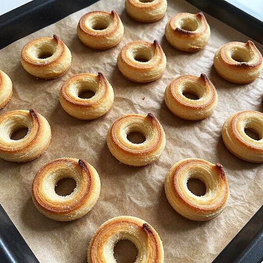 Golden Swirl Pastries Close-Up