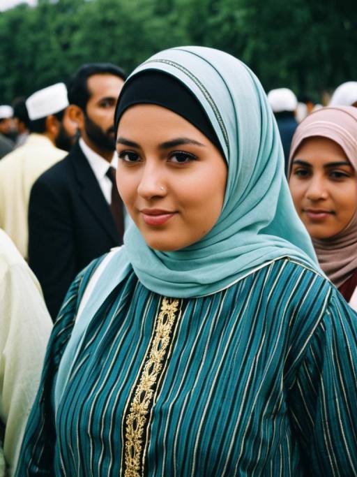 Candid Cultural Portrait: Islamic Woman Outdoors