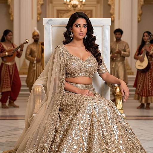 Luxurious Lehenga Choli in Regal Palace