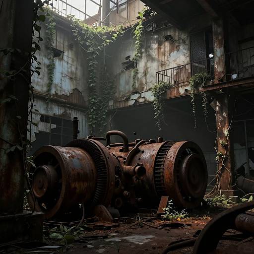 Abandoned Industrial Complex in Ruins