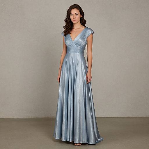 Woman in Silver Renaissance Dress