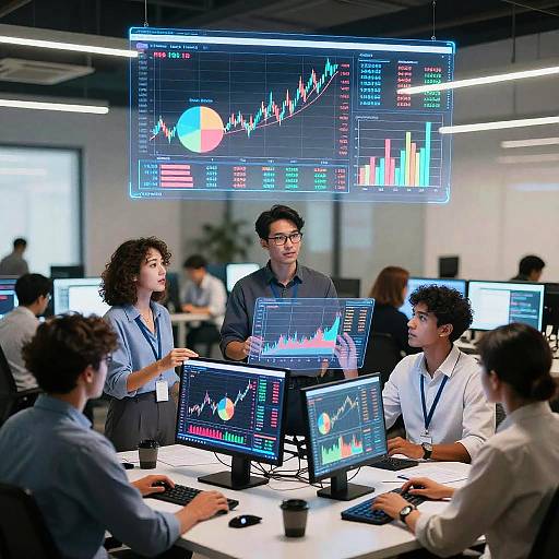 Futuristic Stock Trading with Holograms