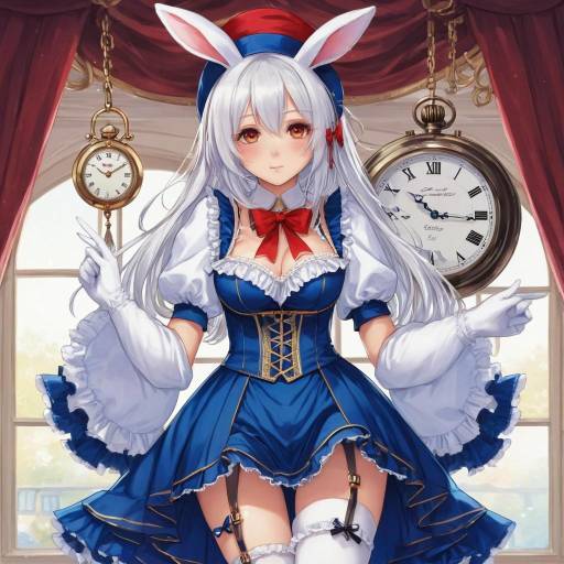 Enchanting Girl with Rabbit Ears