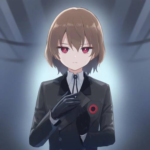 Illustration of Akechi gorou, persona in the style of Homura subaru
