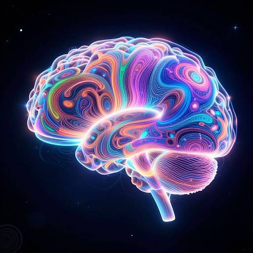 Glowing Neural Network AI Brain