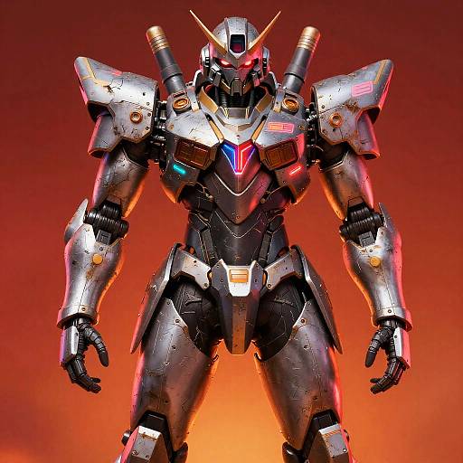 Hyper-Detailed Armored Mech Gladiator