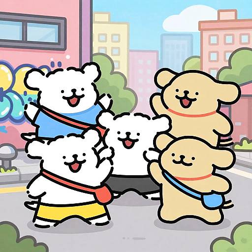 Chibi Mini Animals in Urban Fun