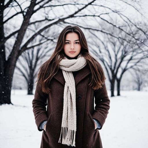 Stylish Solo Winter Fashion in Nature