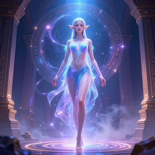 Astral Elf Height Study in Celestial Temple