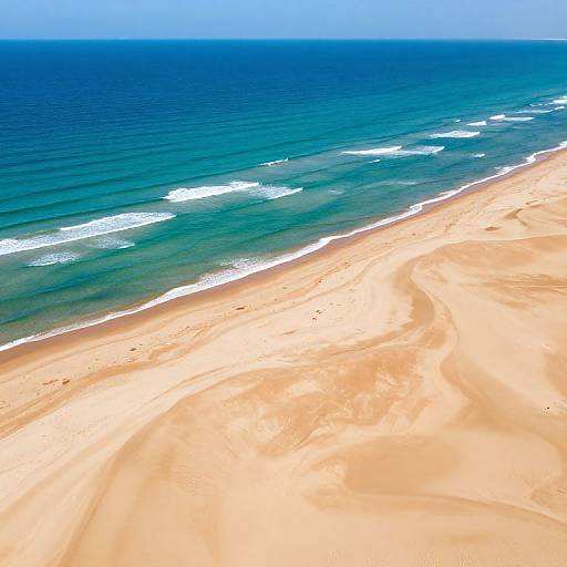 Aerial Contrast: Ocean and Desert