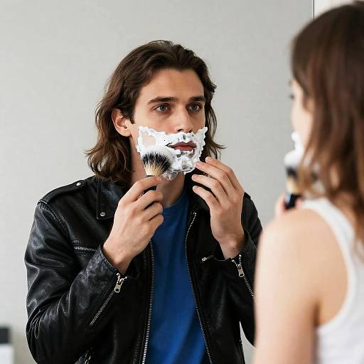 Intense Grooming Moment in Urban Setting